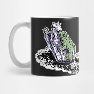 Cottagecore Aesthetic Frog and Crystal Vintage Mug